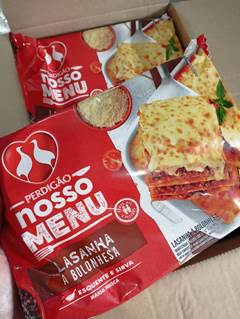 LASANHA BOLONHESA PERDIGAO 600G CX 3,6