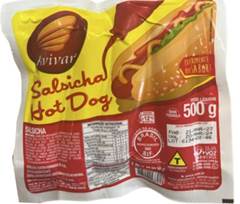 SALSICHA HOT DOG AVIVAR PACOTE 500G CX 18KG