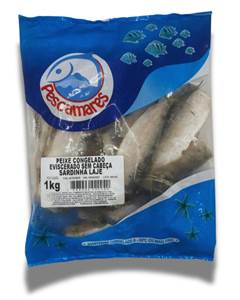 SARDINHA LAGE ECISCERADA PACOTE 1KG PESCAMARES CX 15KG