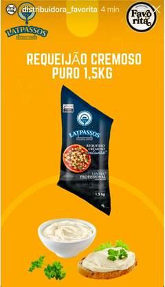 REQUEIJAO PURO BISNAGA LATPASSOS 1,5 KG