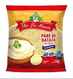 FLOCOS DE BATATA DELAMARIE PACOTE1KG FARDO 10KG