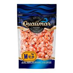 CAMARAO CINZA SEM CABECA COZIDO 50/80 PACOTE 300 GRAMA CAIXA 10,8KG